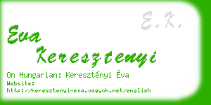 eva keresztenyi business card