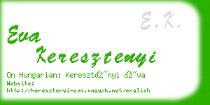 eva keresztenyi business card